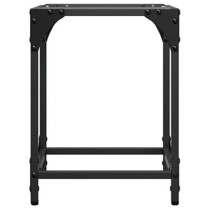 Tavolini con Piano in Vetro Trasparente 2 pz 30x30x40cm Acciaio 845951