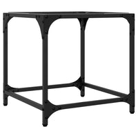 Tavolini con Piano in Vetro Trasparente 2 pz 40x40x40cm Acciaio 845958