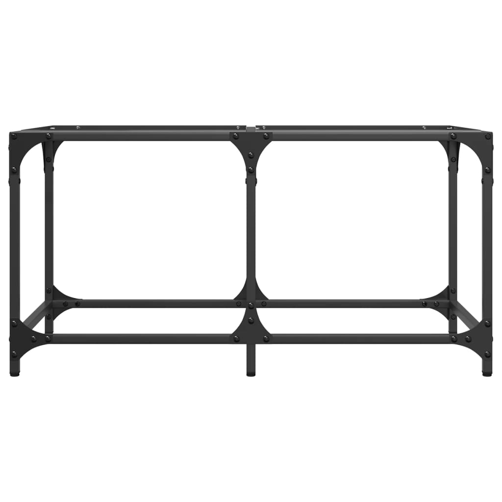 Tavolini con Piano Vetro Trasparente 2 pz 78,5x40x40 cm Acciaio 845974