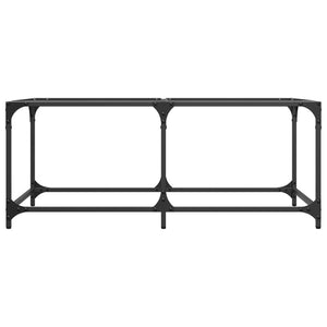 Tavolini con Piano Vetro Trasparente 2 pz 98,5x50x40 cm Acciaio 845978