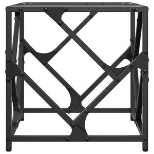 vidaXL Tavolini con Piano in Vetro Trasparente 2 pz 40x40x41cm Acciaio
