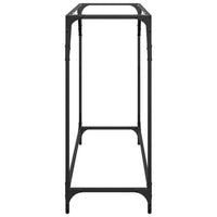 vidaXL Tavolino Consolle Piano Vetro Trasparente 98x35x81cm in Acciaio