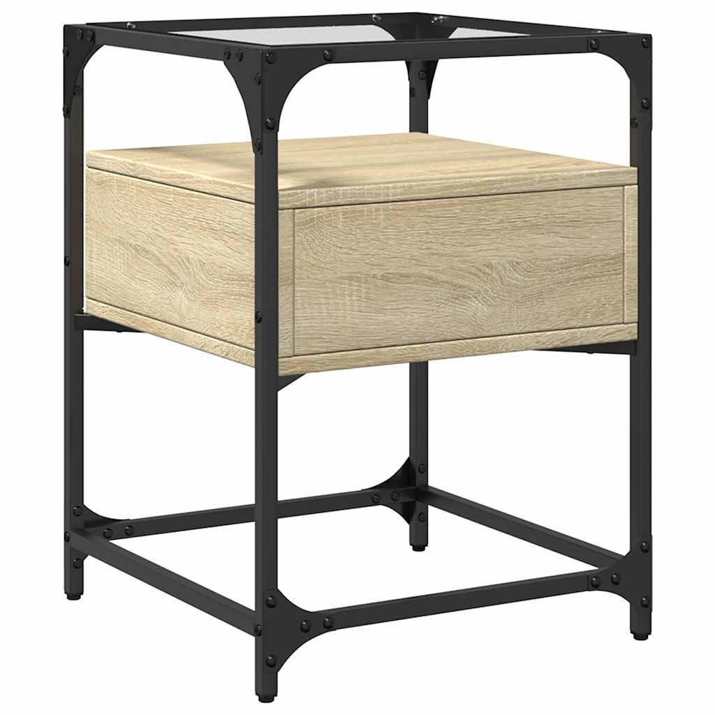 Comodini 2 pz Rovere Sonoma 40x40x55 cm in Legno Multistrato 846077