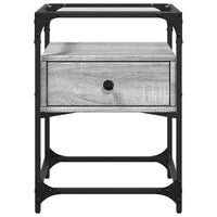 Comodino Grigio Sonoma 40x40x55 cm in Legno Multistrato 846080