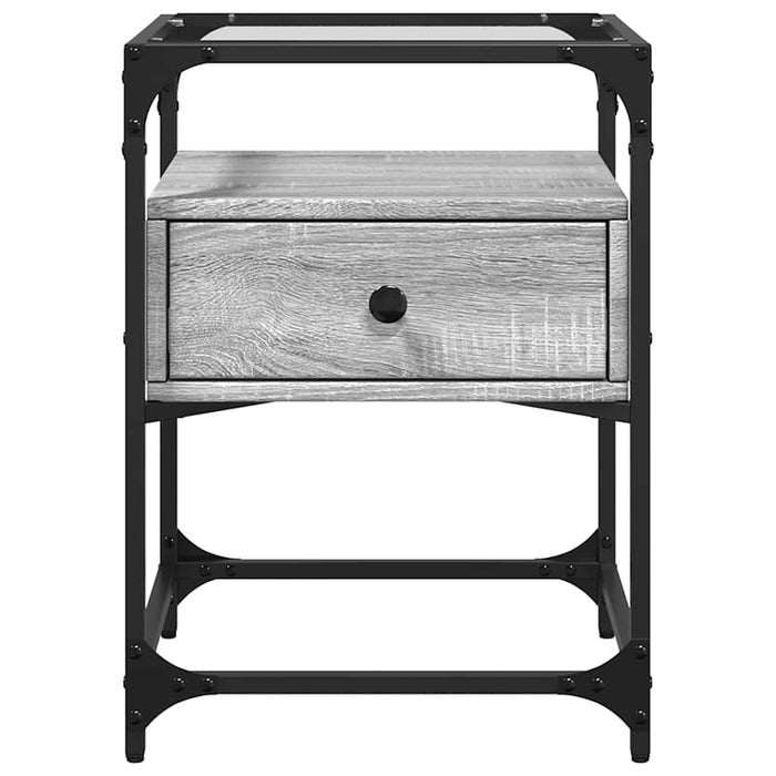 Comodino Grigio Sonoma 40x40x55 cm in Legno Multistrato 846080