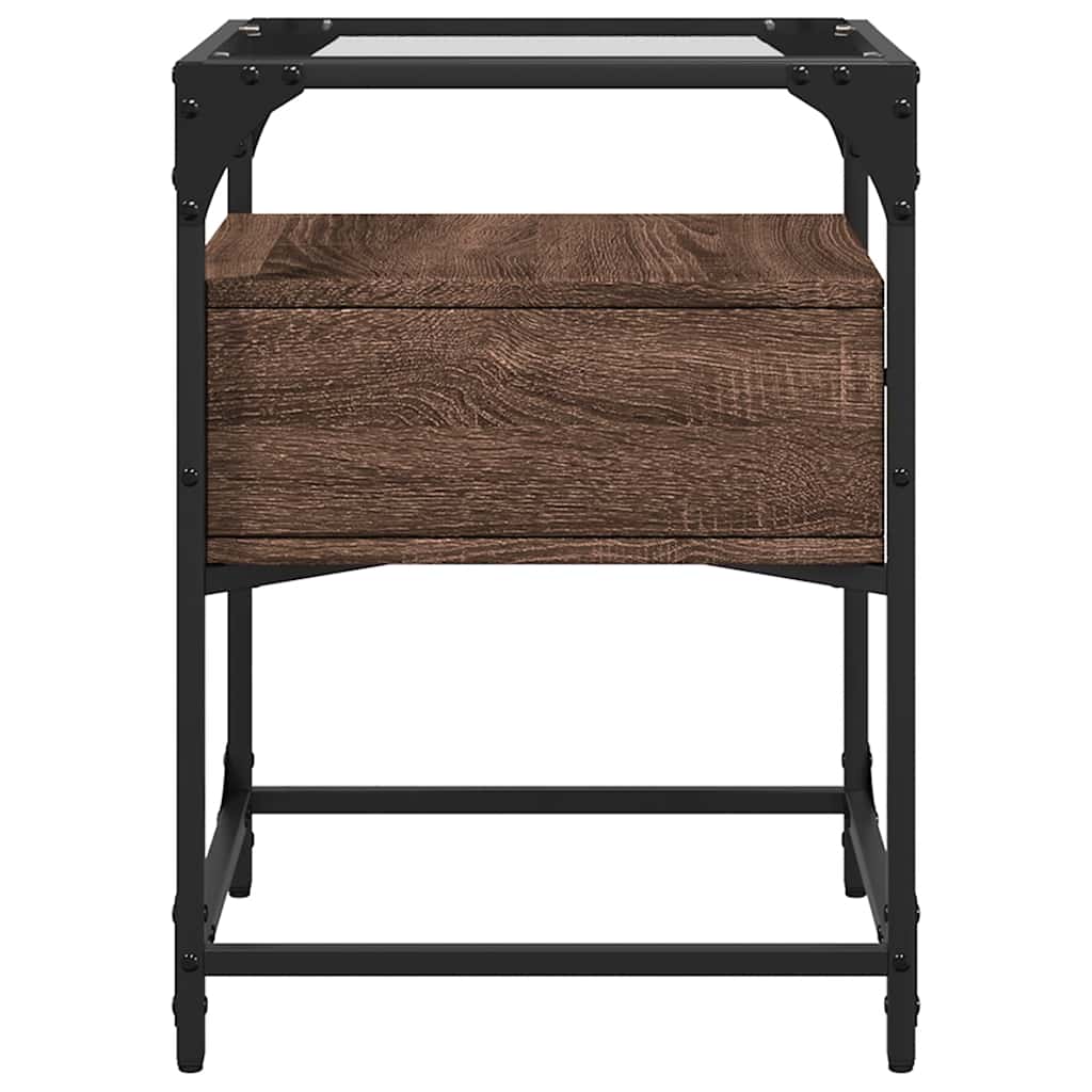 Comodino Rovere Marrone 40x40x55 cm in Legno Multistrato 846082