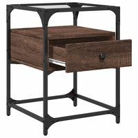 vidaXL Comodino Rovere Marrone 40x40x55 cm in Legno Multistrato