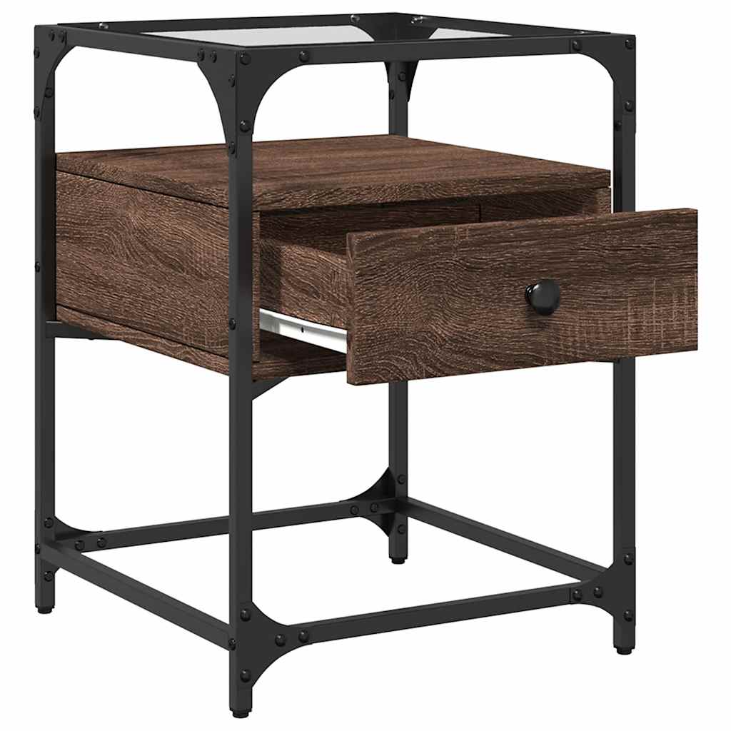 vidaXL Comodini 2 pz Rovere Marrone 40x40x55 cm in Legno Multistrato