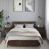 vidaXL Comodini 2 pz Rovere Marrone 40x40x55 cm in Legno Multistrato