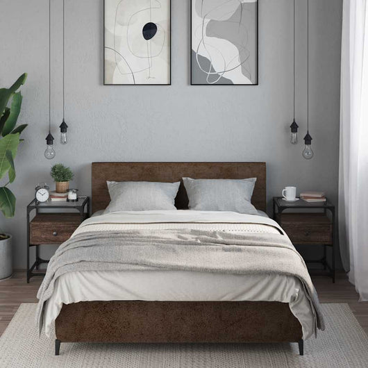 vidaXL Comodini 2 pz Rovere Marrone 40x40x55 cm in Legno Multistrato