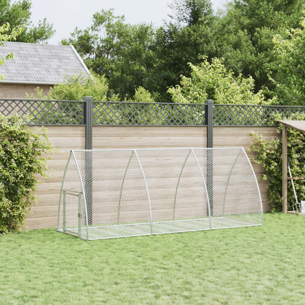 Gabbia per Conigli Argento 300x105x120 cm in Acciaio Zincatocod mxl 92535