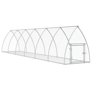 Gabbia per conigli argento 600 x 105 x 120 cm acciaio zincato Argento 02_0041698