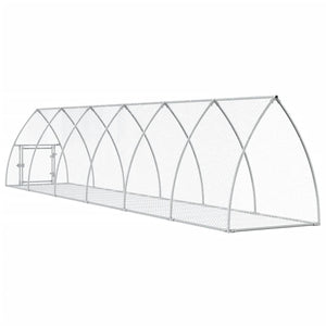 Gabbia per conigli argento 600 x 105 x 120 cm acciaio zincato Argento 02_0041698