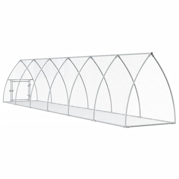 Gabbia per conigli argento 600 x 105 x 120 cm acciaio zincato Argento 02_0041698