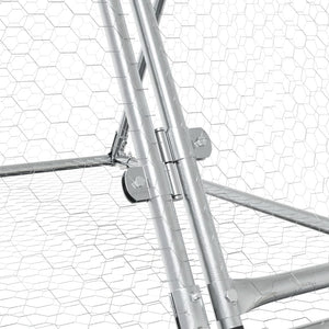 Conigliera Argento 200x105x91 cm in Acciaio Zincato