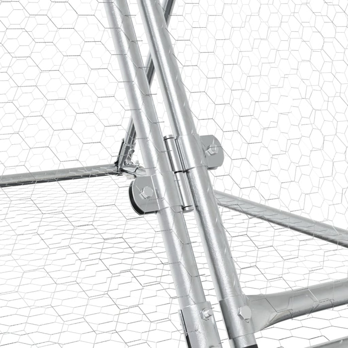 Conigliera Argento 200x105x91 cm in Acciaio Zincato