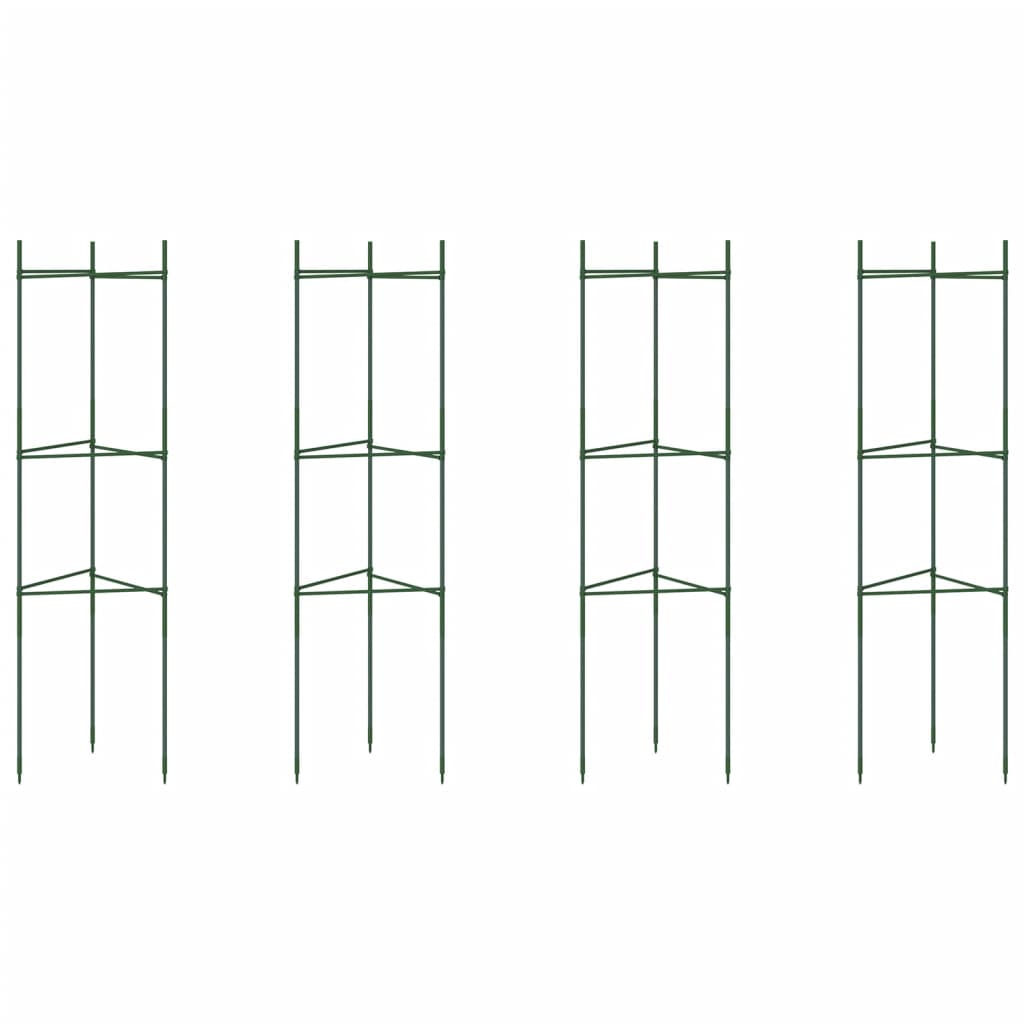 vidaXL Sostegni per Pomodori 4pz 116 cm in Acciaio e PP