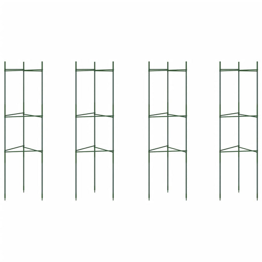 vidaXL Sostegni per Pomodori 4pz 116 cm in Acciaio e PP