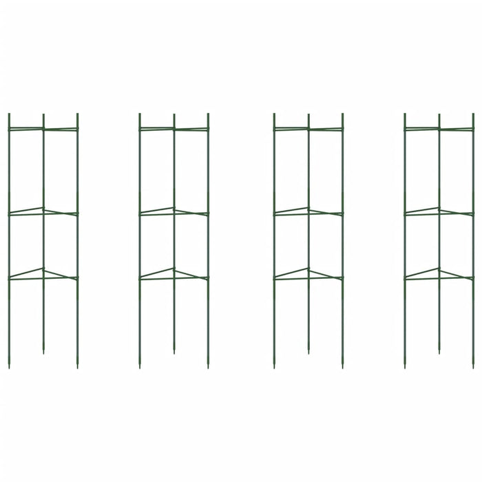 vidaXL Sostegni per Pomodori 4pz 116 cm in Acciaio e PP