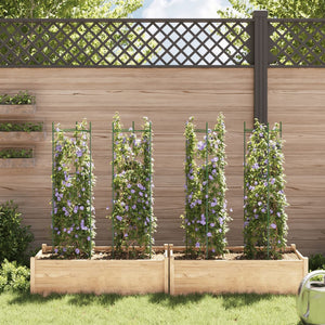 vidaXL Sostegni per Pomodori 4pz 116 cm in Acciaio e PP