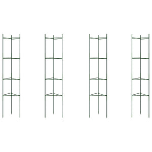 vidaXL Sostegni per Pomodori 4pz 154 cm in Acciaio e PP