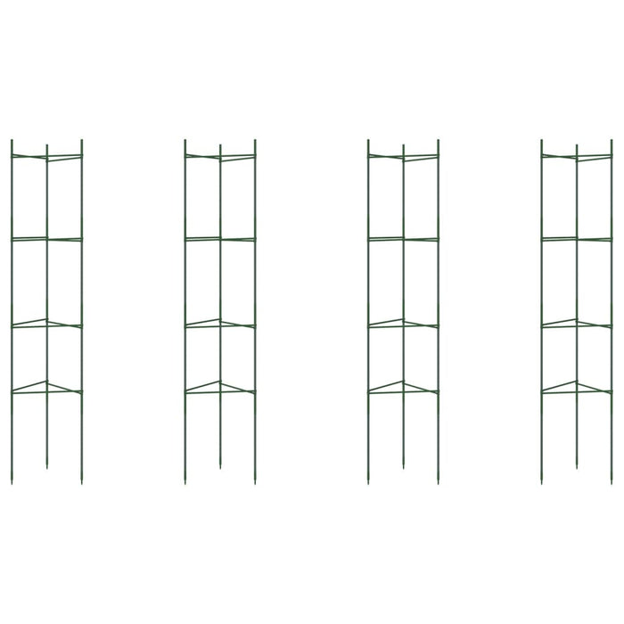 vidaXL Sostegni per Pomodori 4pz 154 cm in Acciaio e PP