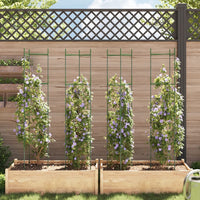 vidaXL Sostegni per Pomodori 4pz 154 cm in Acciaio e PP