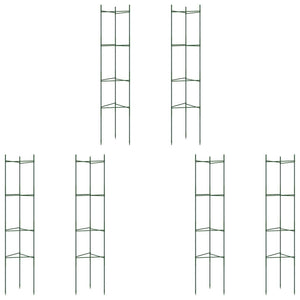 vidaXL Sostegni per Pomodori 6pz 154 cm in Acciaio e PP