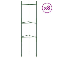 vidaXL Sostegni per Pomodori 8pz 116 cm in Acciaio e PP