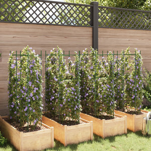 vidaXL Sostegni per Pomodori 8pz 116 cm in Acciaio e PP