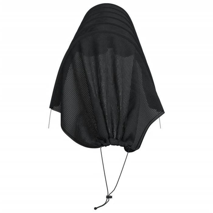 Tunnel a Rete 2pz Neri in Acciaio e Polietilene 3281496