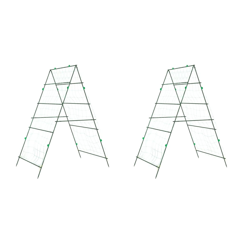 Tralicci Giardino per Piante Rampicanti 2pz Telaio ad A Acciaio 3281497