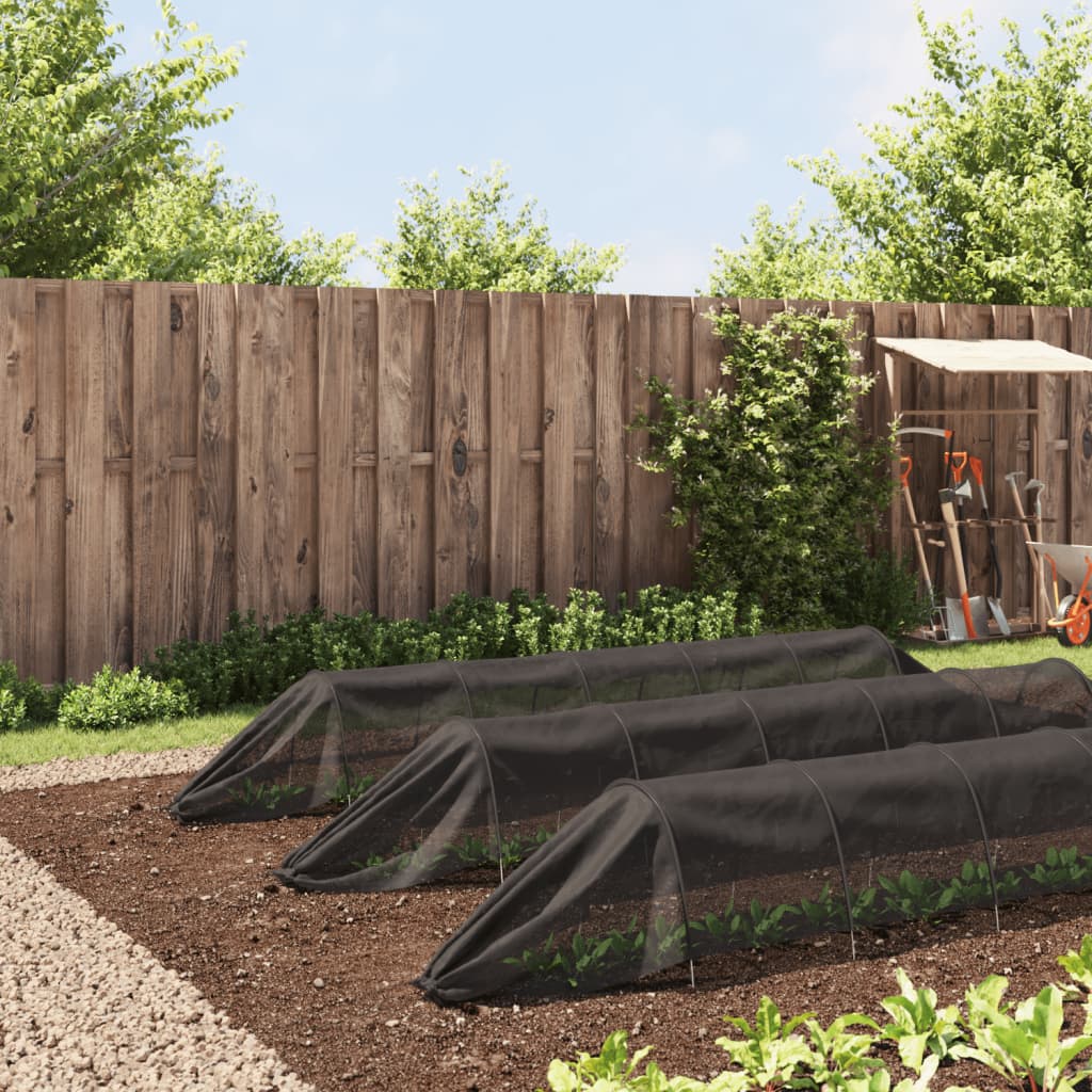 Tunnel a Rete 3pz Neri in Acciaio e Polietilene 3281500