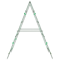 vidaXL Tralicci Giardino per Piante Rampicanti 3pz Telaio ad A Acciaio