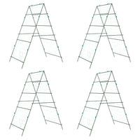 vidaXL Tralicci Giardino per Piante Rampicanti 4pz Telaio ad A Acciaio