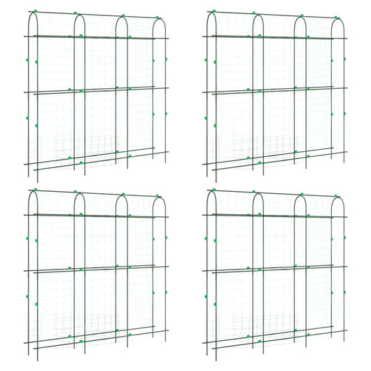 Tralicci Giardino per Piante Rampicanti 4pz Telaio a U Acciaio 3281506