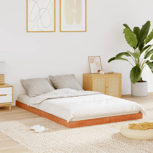 Giroletto Marrone Cera 140x200 cm in Legno Massello di Pino 847150