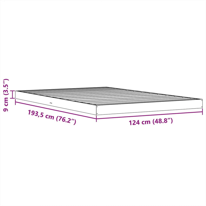 Giroletto Marrone Cera 120x190 cm in Legno Massello di Pino 847156