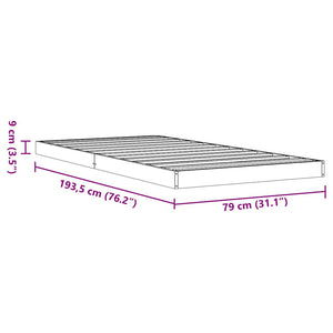 Giroletto Marrone Cera 75x190 cm in Legno Massello di Pino 847158