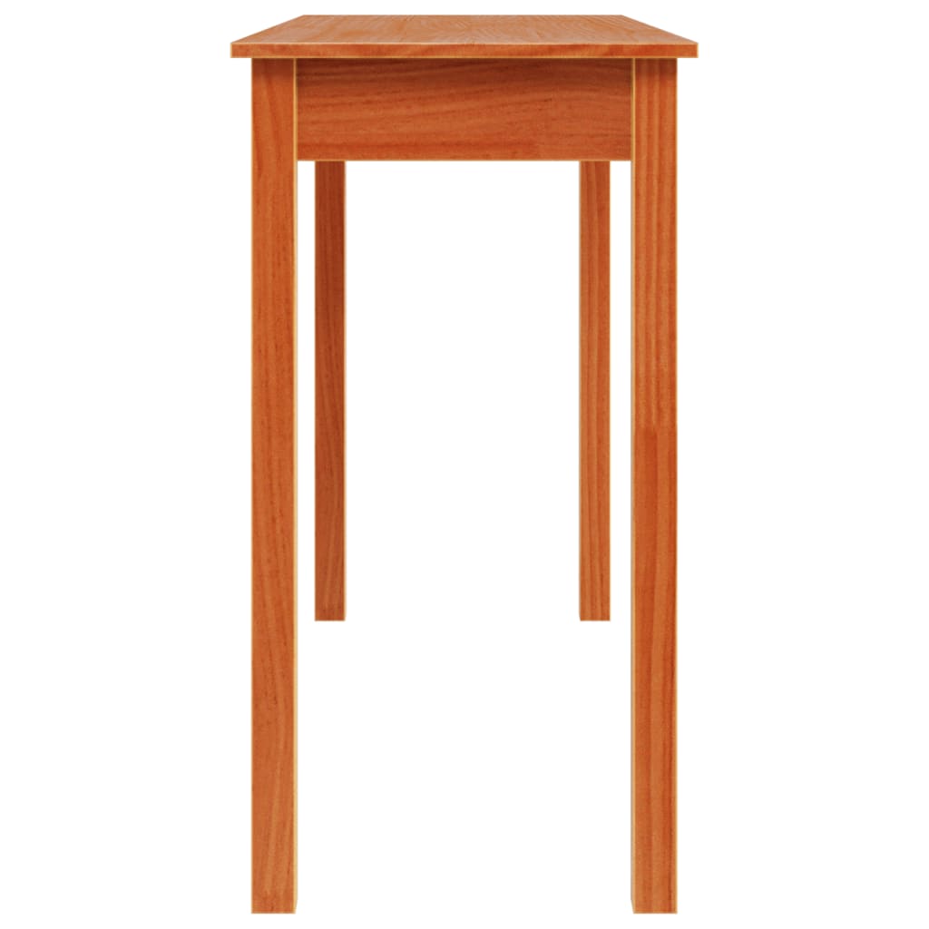 Tavolo Consolle Marrone Cera 110x40x75cm Legno Massello di Pino