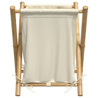 Cesto per Biancheria Bianco Crema 45x55x63,5 cm in Bambù 368035