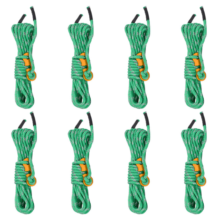Corde per Tenda con Chiavi Riflettenti 8 pz 4 m 4 mm