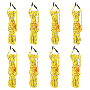 Corde per Tenda con Chiavi Riflettenti 8 pz 4 m 4 mm