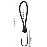 Corda Elastica con Ganci 25 pz 17 cm