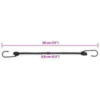 Corde Elastiche con Strisce Riflettenti e Ganci 25 pz 38 cm 4008143