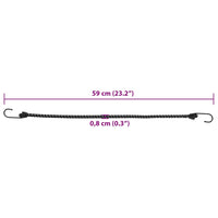 Corde Elastiche con Strisce Riflettenti e Ganci 25 pz 59 cm