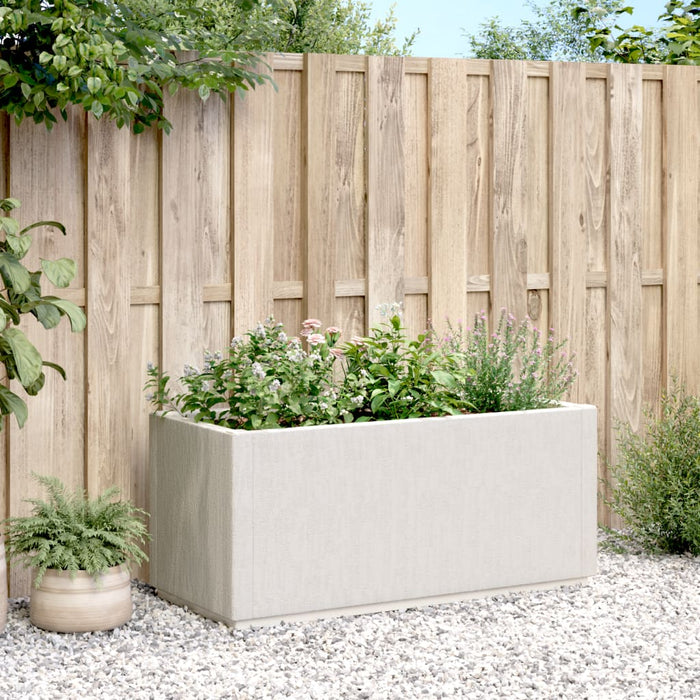 Fioriera da Giardino Bianca 80x36x35 cm in PPcod mxl 91752
