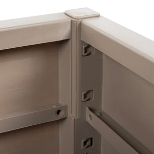 Vassoio per fioriera aiuola rialzata piante fiori terrazza giardino trasparente 80 x 36 x 35 cm PP marrone 02_0038534