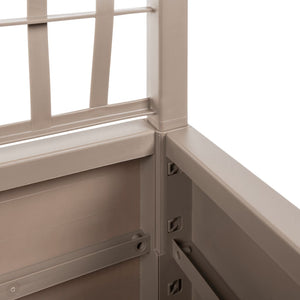 Fioriera Giardino con Traliccio-Vaso da Esterno-Contenitore per Piante Marrone Chiaro 80x36x140 cm PP