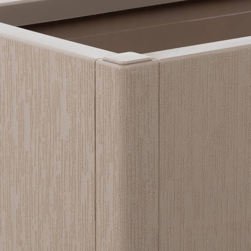 Fioriera Giardino con Traliccio-Vaso da Esterno-Contenitore per Piante Marrone Chiaro 80x36x140 cm PP